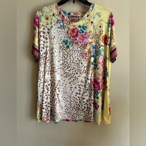 Johnny Was Size Large Short Sleeve Wildflower Favorite Tee